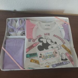 Vintage 1984‎ Disney Babies Minnie 3 Piece Set Size Newborn To 6 Months